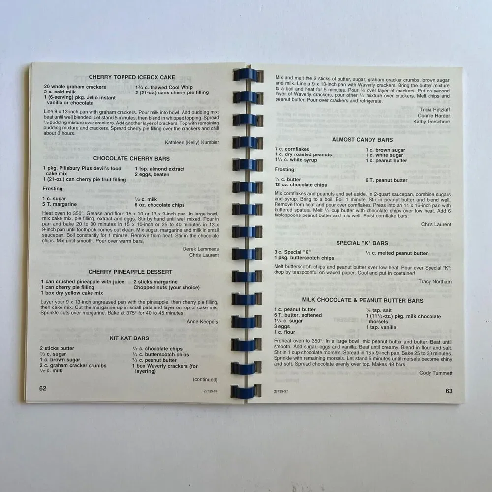 Vintage 1998 Cookbook Making the Grade Recipes from Lakeview Elementary School